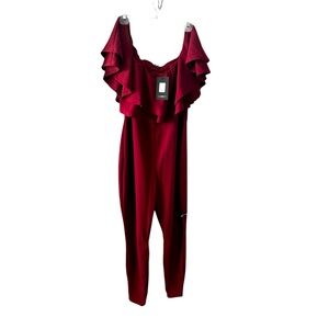 One piece off the shoulders if you must jumpsuit